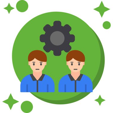 İnsanların vektör çizimi ve takım çalışması simgesi