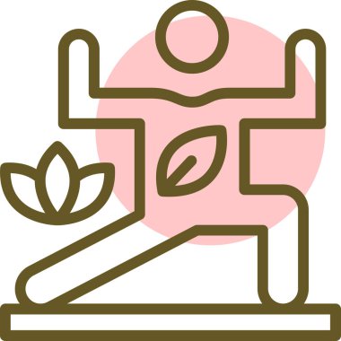 Yoga simgesinin vektör illüstrasyonu