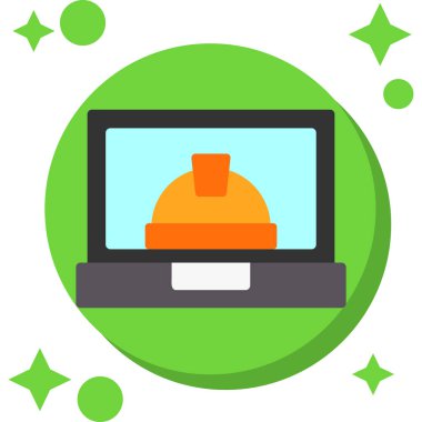 bilgisayar monitörü ikon vektör illüstrasyonu