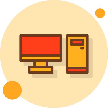 Bilgisayar. Web simgesi basit illüstrasyon