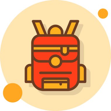 sırt çantası web simgesi basit tasarım, vektör illüstrasyonu