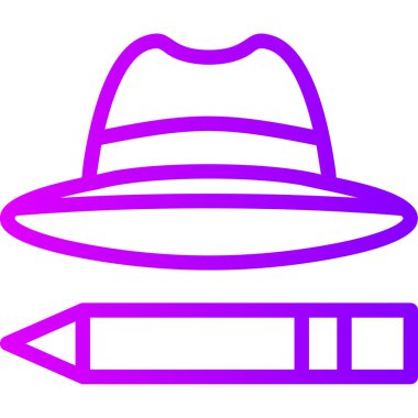 Şapka. Web simgesi basit illüstrasyon