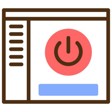 Tarayıcı. Web simgesi basit illüstrasyon