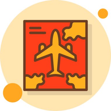 Havaalanı simgesi, vektör illüstrasyonu