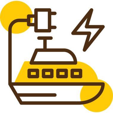 Elektrikli otomobil simgesi. vektör çizim