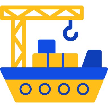 Kargo konteynırı. Basit illüstrasyon