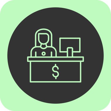 İş ve finans simgesinin vektör illüstrasyonu