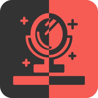 mikrofon simgesi vektör illüstrasyonu