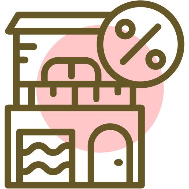 Bir torba simgesinin vektör illüstrasyonu