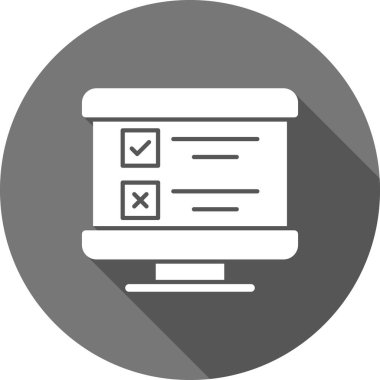 Kontrol listesi. Web simgesi basit tasarım