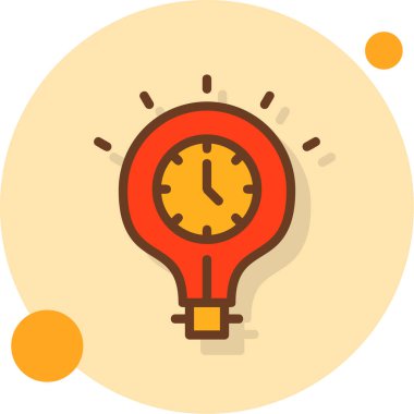 Düz biçimli ampul fikri simgesi