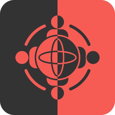 Bir dünya simgesinin vektör illüstrasyonu