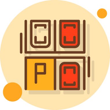 Otelde. Web simgesi basit illüstrasyon