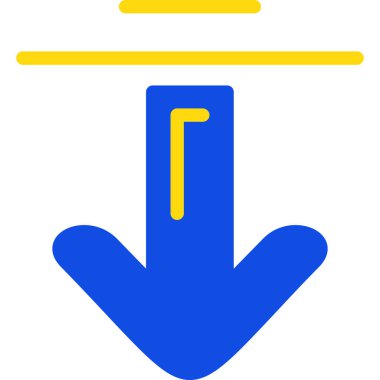 aşağı ok web simgesi, basit vektör illüstrasyonu