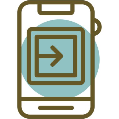 akıllı telefon simgesi vektör illüstrasyonu