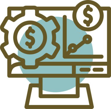 para ve finans simgesi, vektör illüstrasyonu