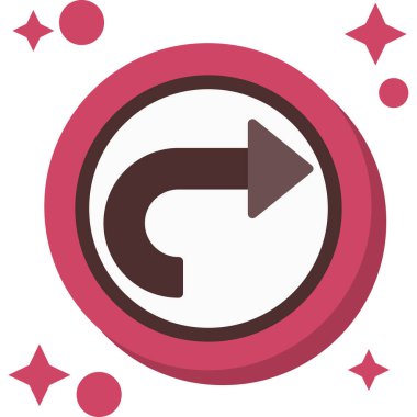 Dairedeki tek bir ok simgesinin vektör çizimi