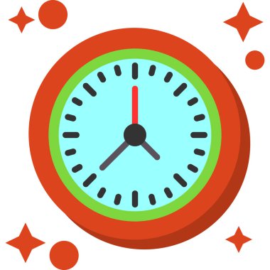 Alarm saat simgesi, vektör illüstrasyonu, tasarım