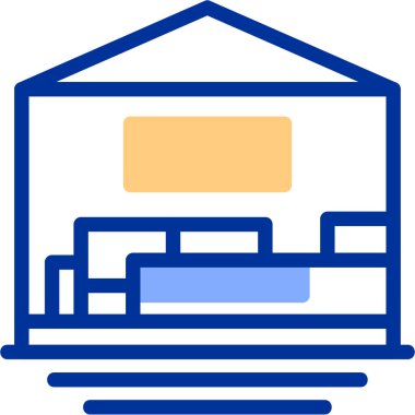 Eve. Web simgesi basit illüstrasyon