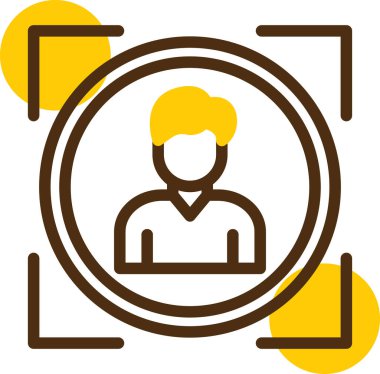 Bir kişi simgesinin vektör illüstrasyonu