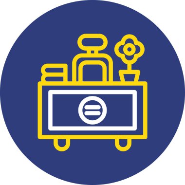 Bir araba simgesinin vektör illüstrasyonu