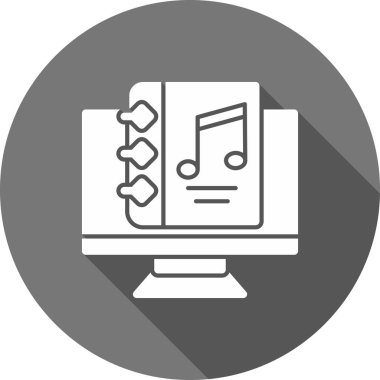 Müzik. Web simgesi basit illüstrasyon