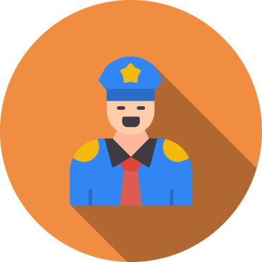 Web ve mobil uygulamalar için polis düz simgesi