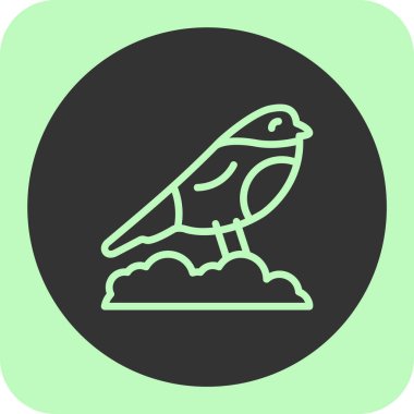 Papağan kuşu düz simgesi