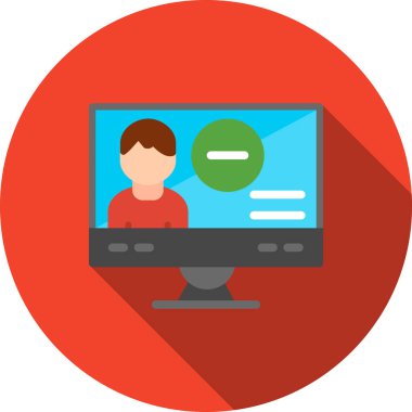 Video konferans vektör simgesi