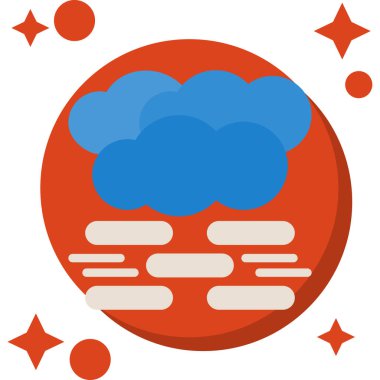 bulut simgesi, vektör illüstrasyonu