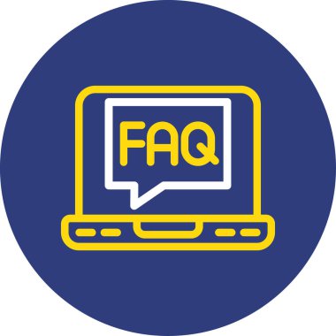 faq web simgesi basit vektör illüstrasyonu