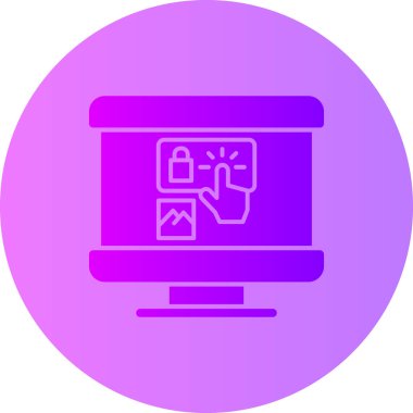 ekran simgesi, vektör illüstrasyonunu izle