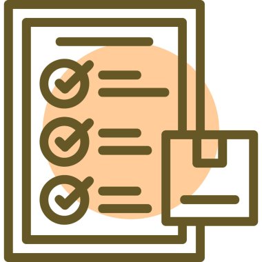 Kontrol listesi. Web simgesi basit illüstrasyon