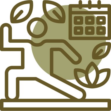 Bir ağaç simgesinin vektör illüstrasyonu