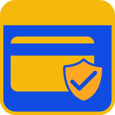 Kredi kartı simgesi ve vektör illüstrasyonu beyaz arkaplanda izole edildi