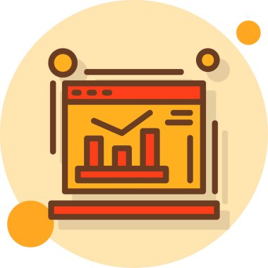 Grafik ve diyagram için işletme yönetimi düz simgesi