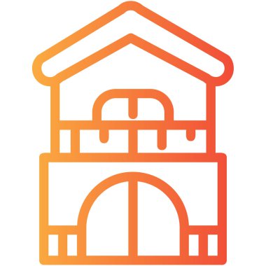 Modern yapı simgesinin vektör illüstrasyonu