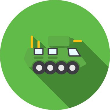 araç düz vektör simgesi