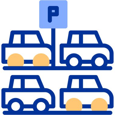 Trafik park simgesi ile doldurulmuş - özet biçimi