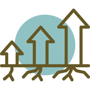 Büyüme simgesi. Vektör çizim