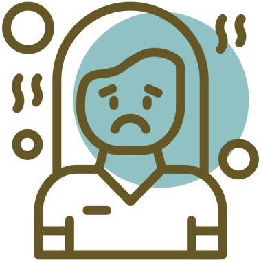 Üzgün adam. Web simgesi basit illüstrasyon