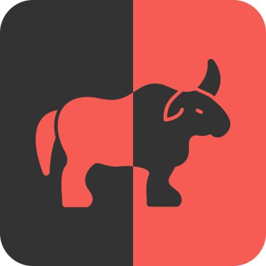 Bizon ikonu. Basit resimleme