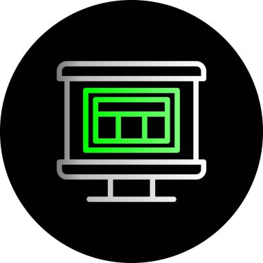 tarayıcı simgesi, vektör illüstrasyonu