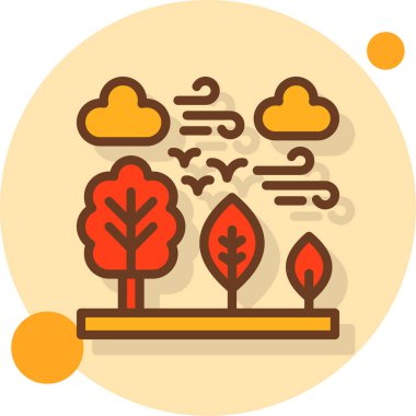 Bir ağaç simgesinin vektör illüstrasyonu