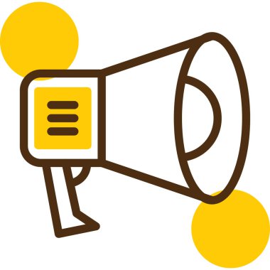 Reklam pazarlama megafon simgesi - taslak biçimi