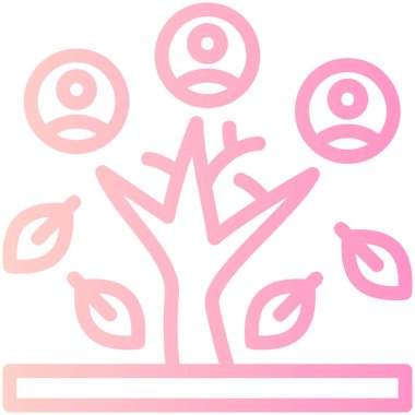 Bir ağaç simgesinin vektör illüstrasyonu