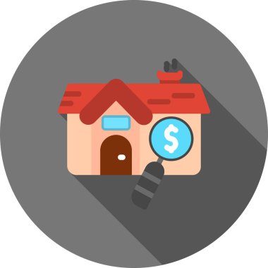 Gayrimenkul düz vektör simgesi