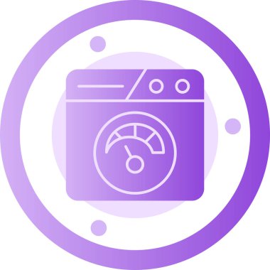 Bir çamaşır makinesi simgesinin vektör çizimi