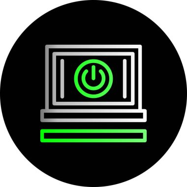 Eşsiz Laptop Vektör Glyph Simgesi