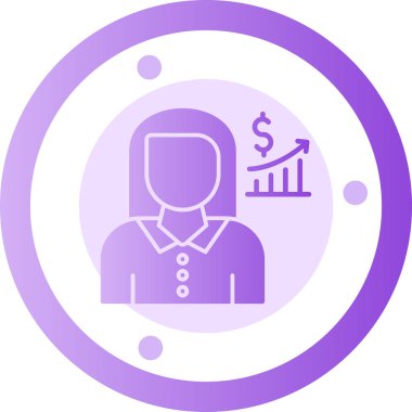 İş kadınının vektör illüstrasyonu